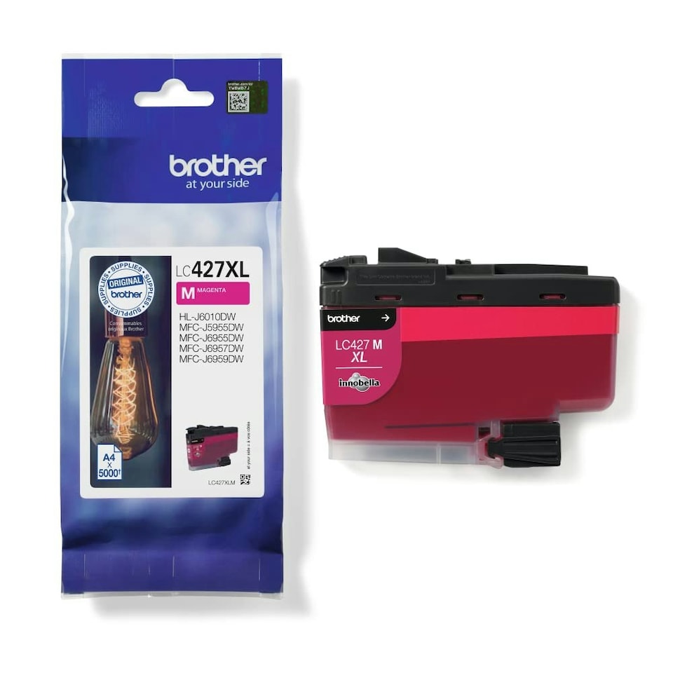 image 1 of BROTHER LC-427XLM Inkjet Cartridge, Magenta, Single Pack, High Yield, Includes 1 x Inkjet Cartridge, Genuine Supplies
