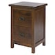 image 2 of Boston, 2 Drawer Petite Bedside Cabinet Brown
