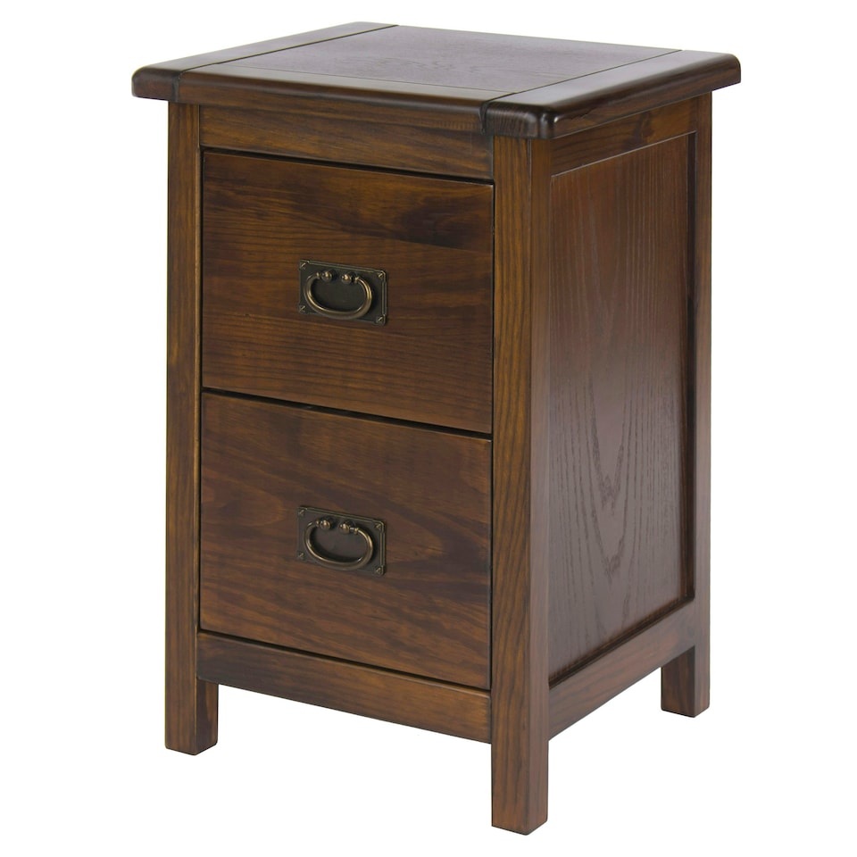 image 1 of Boston, 2 Drawer Petite Bedside Cabinet Brown