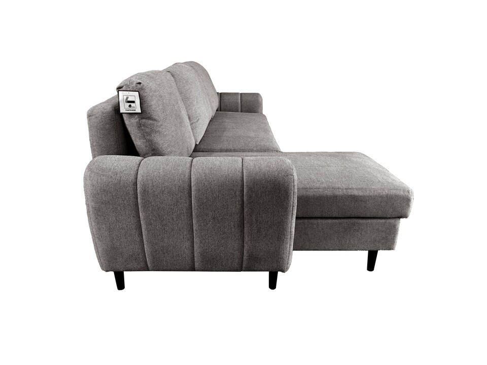 Sienna 3 Seater Right Hand Facing Storage Sofa Bed in Grey, Silver or Beige | Grey | One Size
