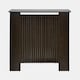 image 4 of OHS Ribbed Small Radiator Cover Slatted Engineered Wood | Brown | Dark Brown Wood