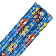 Hallmark 6M Wrapping Paper - 3 X 2M Rolls - Marvel Spidey And Friends Design
