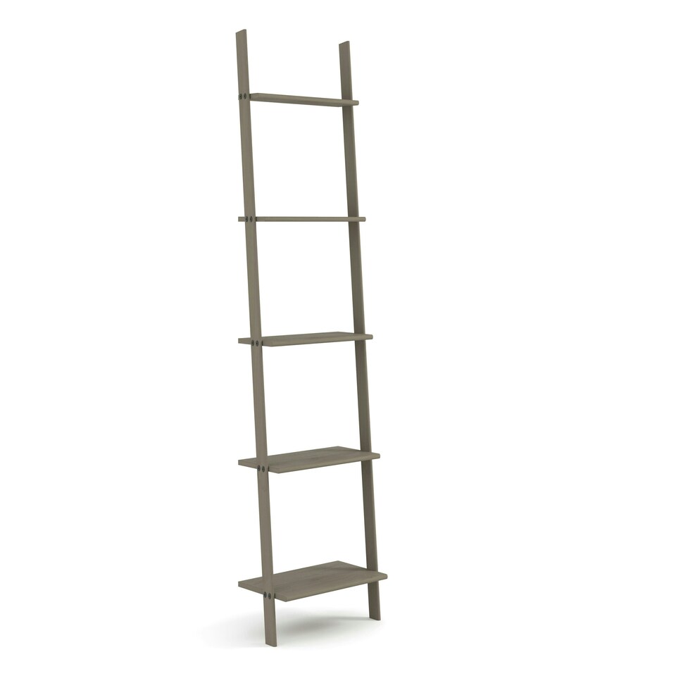 image 1 of Core Products Corona Grey Ladder Design Shelf Unit, Grey Wax Finish L180.0cm x D35.0cm Grey