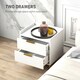 image 4 of HOMCOM Bedside Table with 2 Drawers for Bedroom, Living Room, White