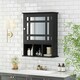 image 9 of COSTWAY Bathroom Wall Storage Cabinet Medicine Organizer Black Black