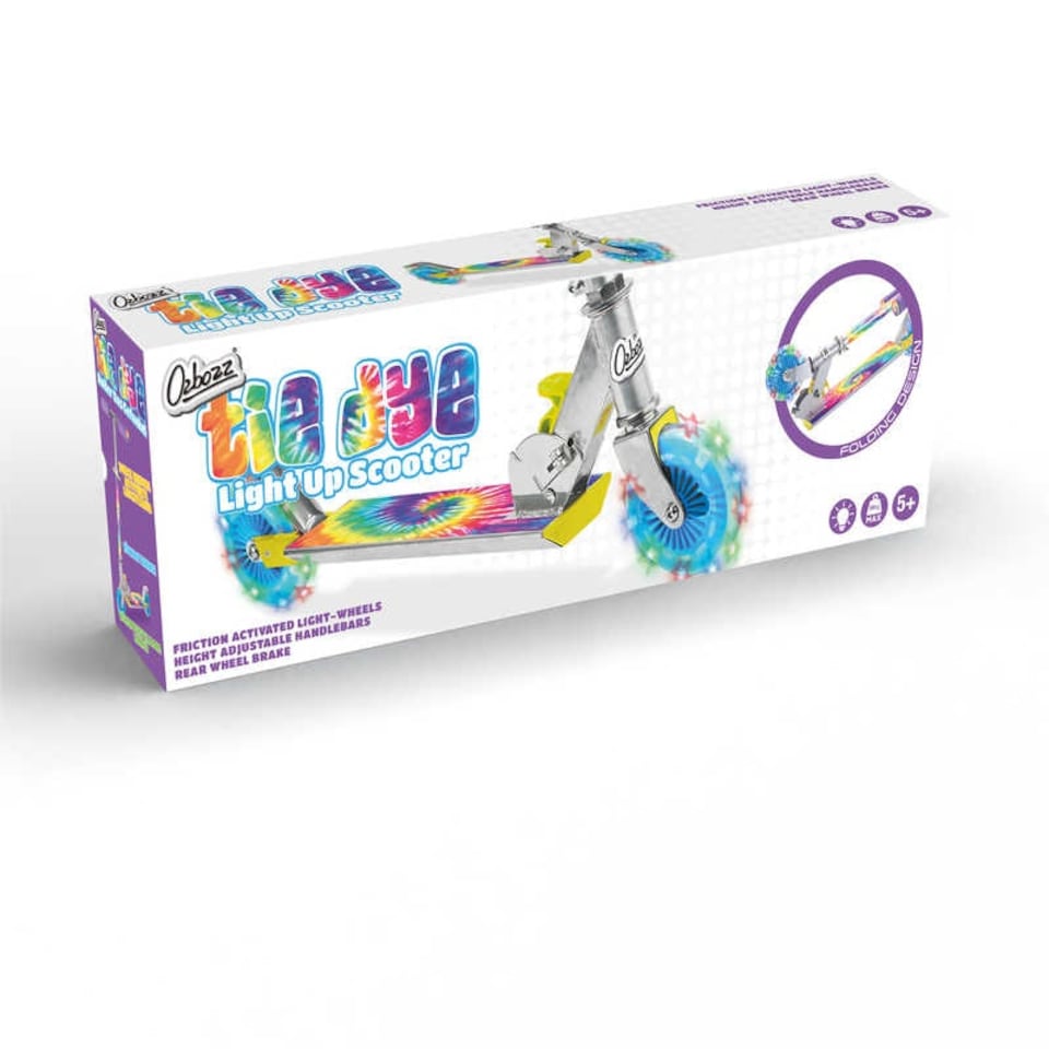 image 1 of Tie Dye Scooter With Flashing Wheels