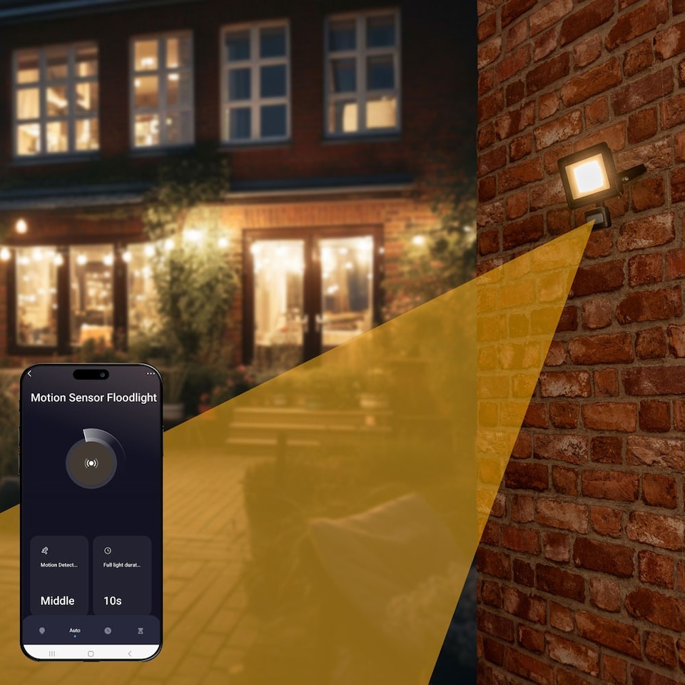 image 1 of ValueLights Smart Motion Sensor 20 Outdoor Wall Floodlight IP44