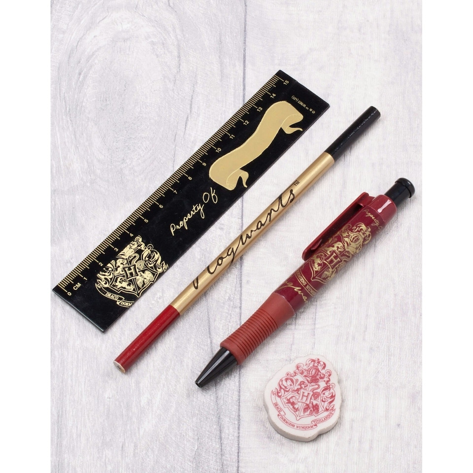 image 1 of Harry Potter Bumper A5 Stationery Set (Pack of 8) - Burgundy/Gold/White - One Size