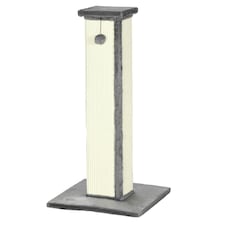 PawHut Cat Scratching Post with Vertical Sisal Rope Ball Plush, 81cm, Grey