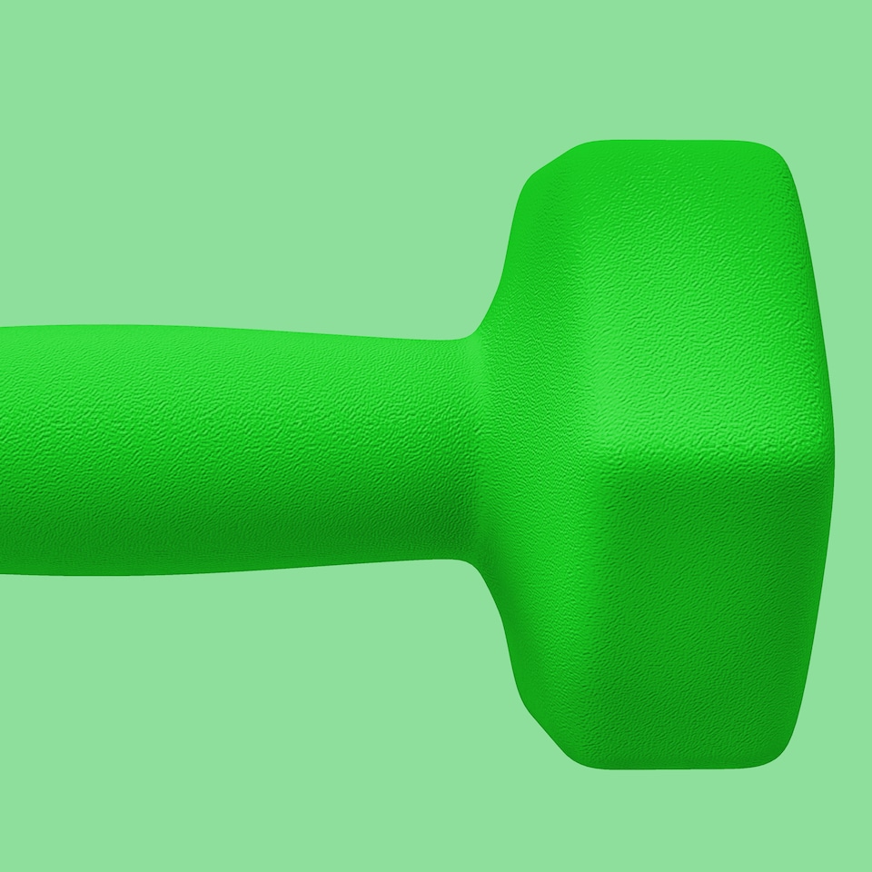 image 1 of SPORTNOW Set of 2 Hexagonal Dumbbells Weights Pair, 2 x 5kg, Green
