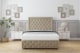 image 1 of Sloomy Vienna Almond Coniston Divan Bed With Mattress 2 Drawers Right Side With 54" Floor Standing Headboard & 12" Matching Footboard 3' Single | Cream | Almond | Single | 1