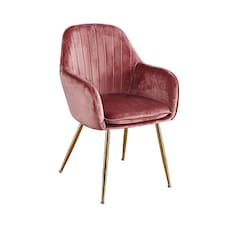 Lourd Chair Pink Gold Legs Pack Of 2 Pink