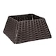 image 1 of Holly International Brown Rattan Folding Christmas Tree Skirt Collar