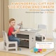 image 8 of AIYAPLAY Kids Table and Chair Set, Toddler Table and 2 Chairs Set with 6 Removable Drawers, for Boys Girls Ages 3-8, for Classroom, Daycares, Homes, Learning, Drawing, Dining, Light Grey