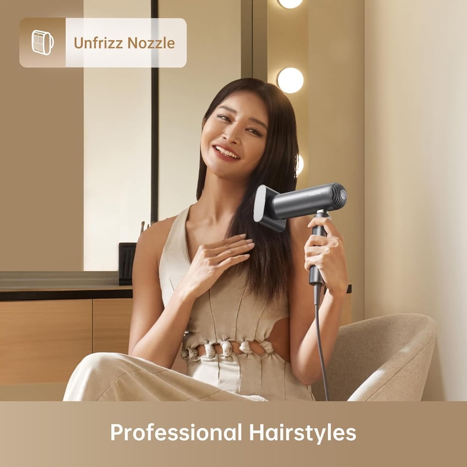 image 1 of Dreame Pocket Neo Grey portable hair dryer