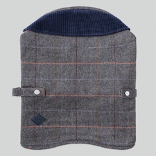 Grey Checked Herringbone Tweed Dog Jacket