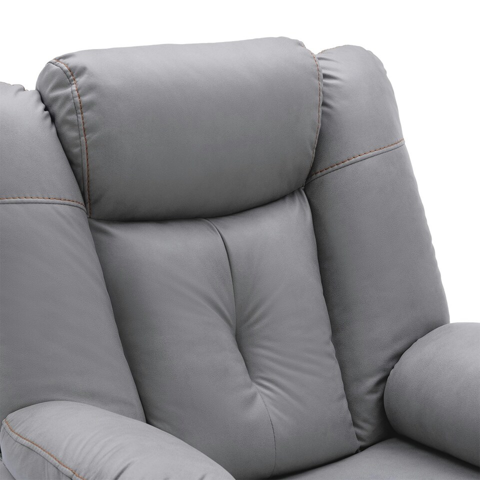 image 1 of Afton Electric Technology Fabric Auto Recliner USB Lounge Sofa Chair (Grey)