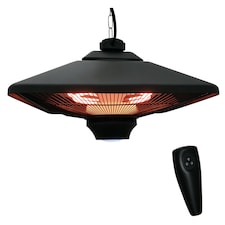 Outsunny 2kw Electric Heater LED Halogen Heating Hanging Light Outdoor Remote