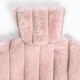 image 3 of OHS 2L Hot Water Bottle & Soft Plush Faux Fur Ribbed Cover - Blush Pink