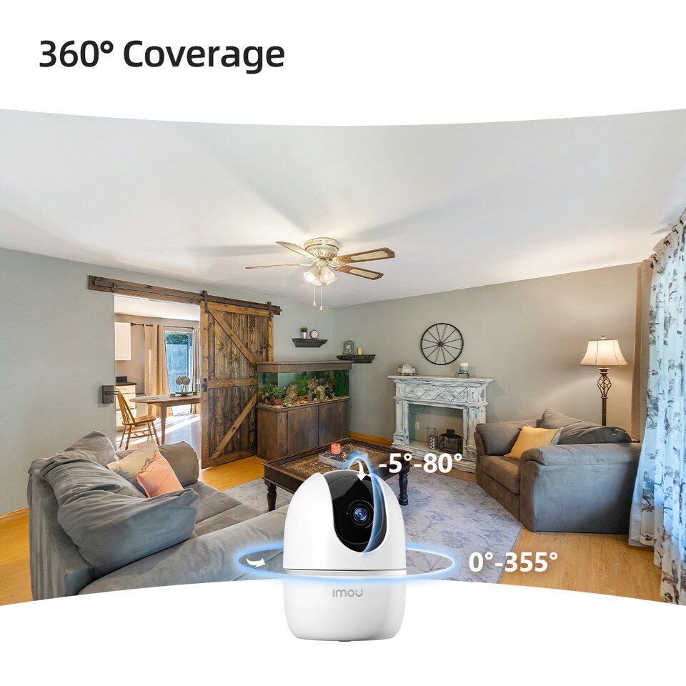 image 1 of IMOU A1, 2K+/4MP, Indoor Pan & Tilt Smart Wi-Fi Plug-In Security Camera, QHD, 360 Auto Tracking, Infrared Night Vision