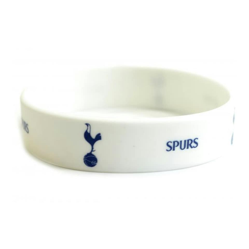 image 1 of Tottenham Hotspur FC Official Football Silicone Wristband - White - One Size