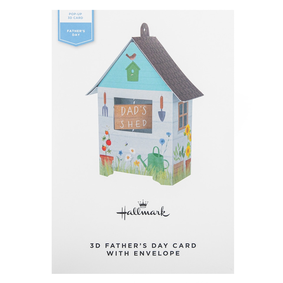 image 1 of Hallmark Father's Day Card For Dad - 3D Pop-Up 'Dad's Shed' Design