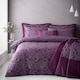 image 1 of Sandringham Damask Soft Easy Care Bed Linen Bedding Duvet Cover Quilt Set With Pillow Cases | Purple | King