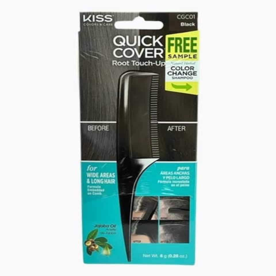 Kiss New York Quick Cover Gray Hair Touch Up Comb CGC01 8 g / Black