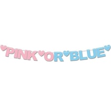 Pink or Blue Gender Reveal Recyclable Card Party Bunting