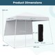 image 10 of COSTWAY 3m x 3m Pop up Canopy Tent Garden Gazebo White