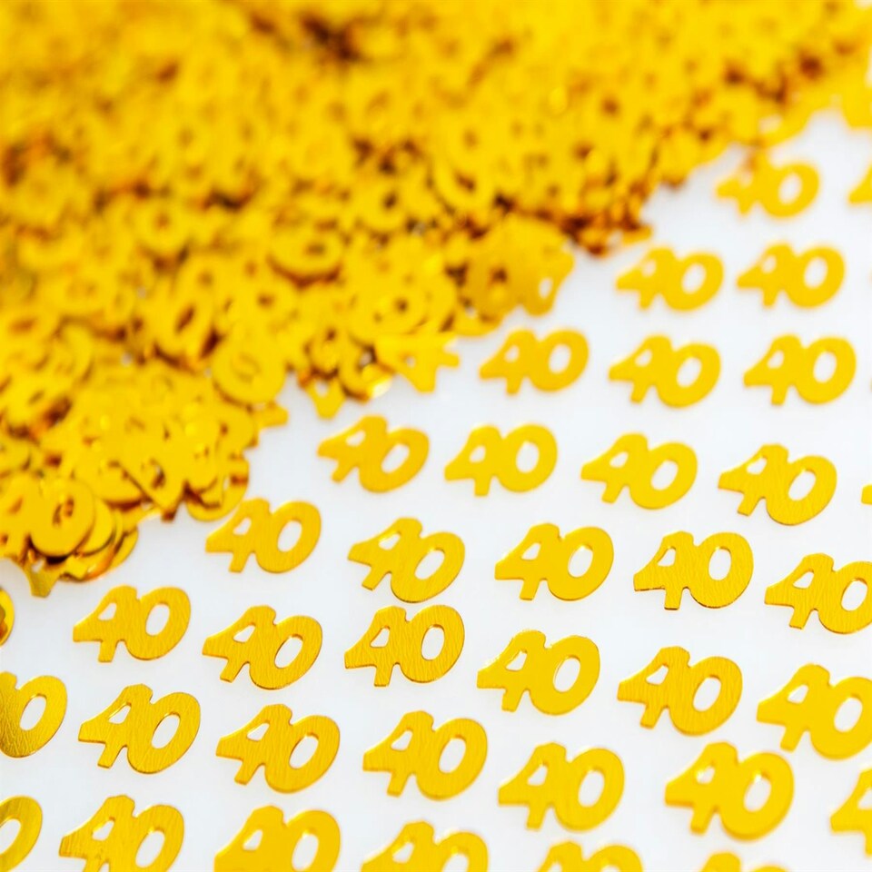 image 1 of 40th Birthday Confetti Gold 14G 4PK