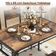 image 3 of COSTWAY 4-piece Dining Set Table with Chairs & Bench Brown Brown