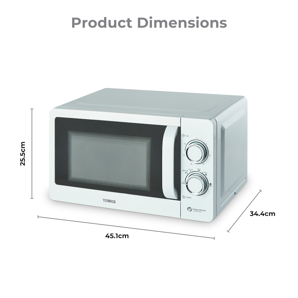 image 1 of 20L 800W Manual Microwave White