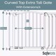 image 3 of Bettacare Extra Tall Curved Top Dog Gate, 116cm - 125cm, Matt Grey, Extra Tall 100cm in Height, Pressure Fit Pet Gate | Grey