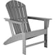 image 10 of Garden Chair with Footstool - Adirondack design, high backrest, wide armrests | Grey | light grey | One Size | 1