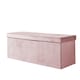 image 1 of Folding Ottoman Chest Solid Sturdy Storage Bedding Box Trunk | Multi | Multicoloured