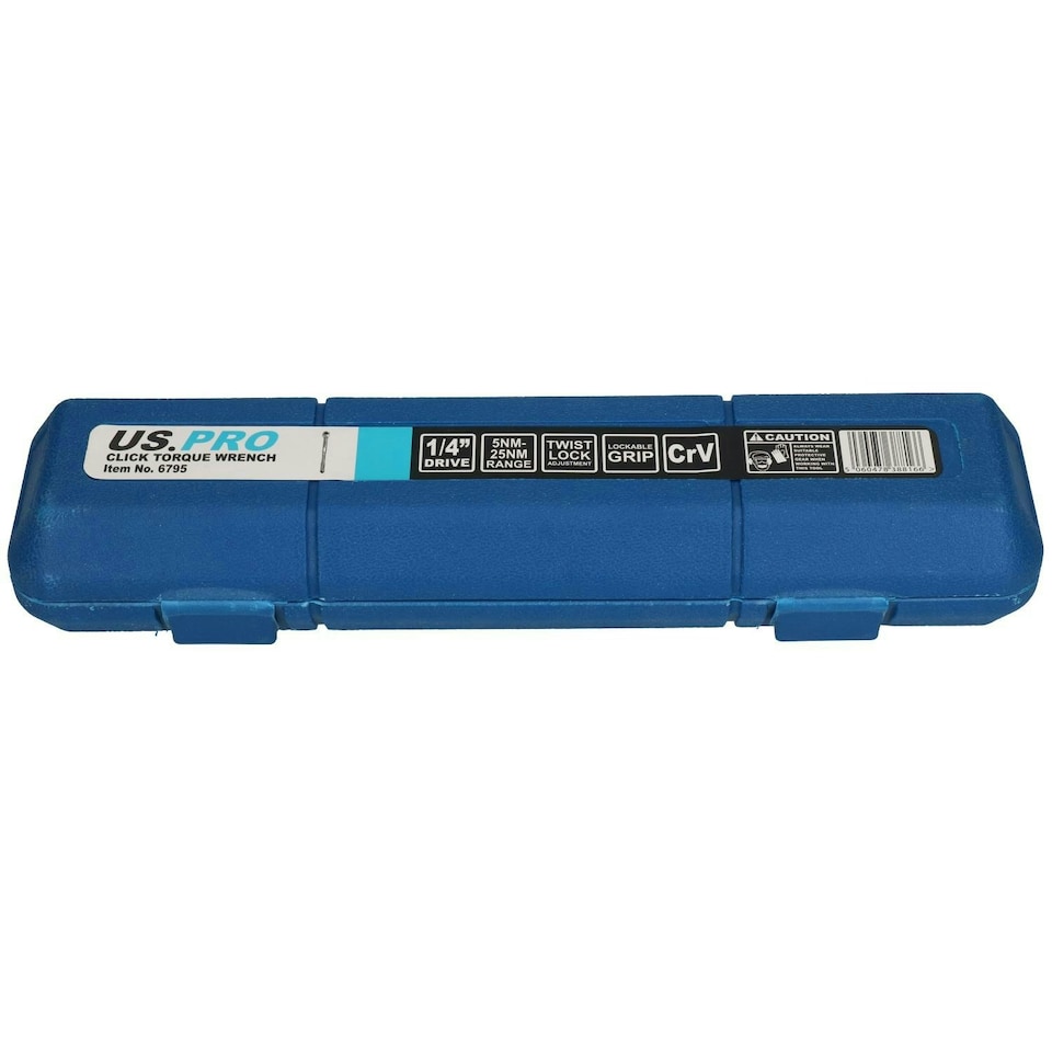 image 1 of 1/4" drive click torque wrench 5 - 25Nm / 4 - 18 ft/lbs by U.S.PRO TOOLS AT431