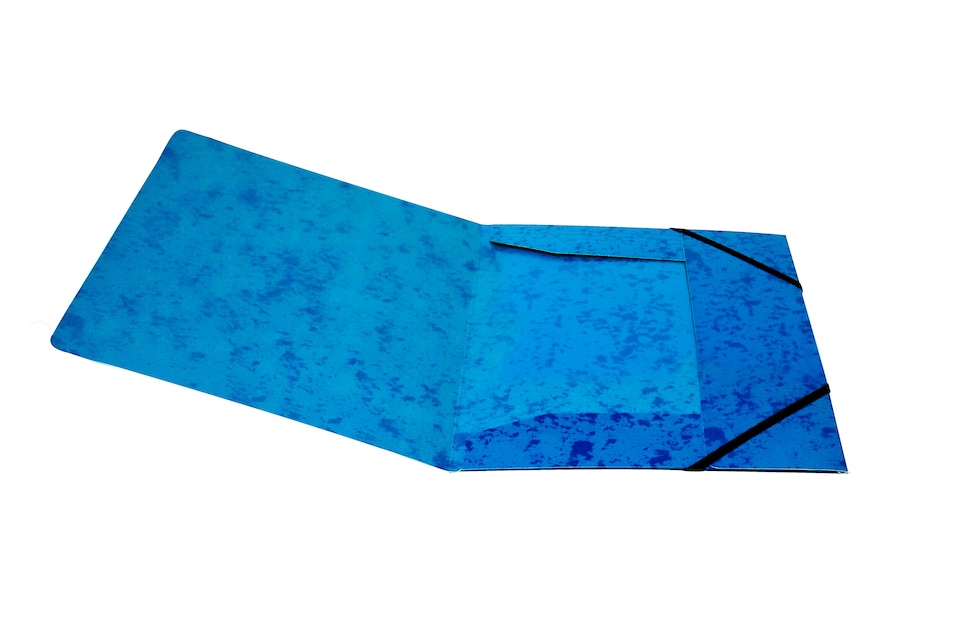 image 1 of Pack of 120 A4 Blue Card 3 Flap Folders With Elastic Closure | Blue