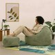 image 2 of Icon Kingston Classic Beanbag and Footstool Sage Green Green