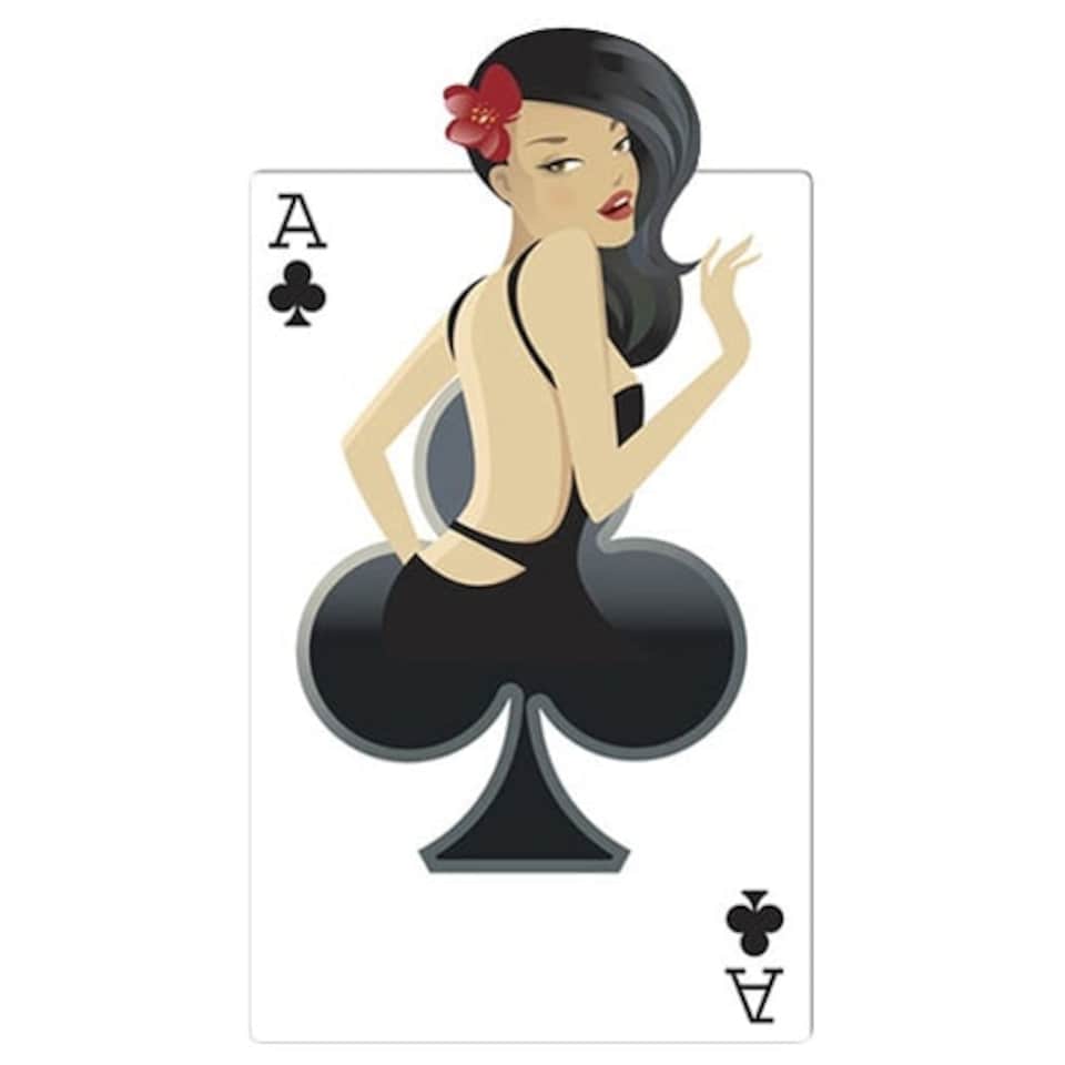 Ace of Clubs Girl Casino Lifesize Cardboard Cutout 160cm