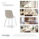 image 5 of Dining Chair Mave - large plastic seat, ergonomic, high backrest, 120 kg load capacity - Set of 2 Grey | Taupe/Chrome
