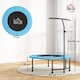 image 5 of HOMCOM Mini Trampoline, Rebounder Jumper with Adjustable Handle, Blue