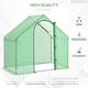 image 4 of Outsunny Walk-In Portable Greenhouse Mini Grown House Steel Frame Window Green
