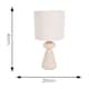image 7 of ValueLights Cady Stone Effect Natural Table Lamp with Drum Shade