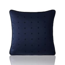 Semi Plain Dobby Square Geometric Woven Jacquard Navy Cushion Set of 4 | Blue | 45cm x 45cm x 10cm | 4