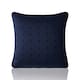 image 1 of Semi Plain Dobby Square Geometric Woven Jacquard Navy Cushion Set of 4 | Blue | 45cm x 45cm x 10cm | 4