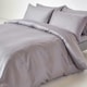 image 3 of Homescapes Grey Egyptian Cotton Satin Stripe Flat Sheet 330 TC, Double Grey | Double