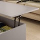 image 3 of Wooden Coffee Table With Lift Up Top and 2 Large Storage Drawers Bruges | Grey