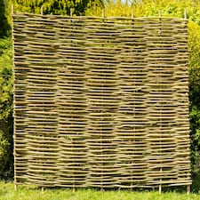 Primrose Hazel Hurdle Fence Panel Premium Woven Wattle Weave 6ft x 6ft