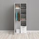 image 7 of Space Wardrobe 2 Doors 3 Drawers in White 2000